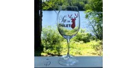 Chalet - Coupe, verre ou verre de vin "Vie de chalet - Tête de chevreuil" *PERSONNALISABLE*